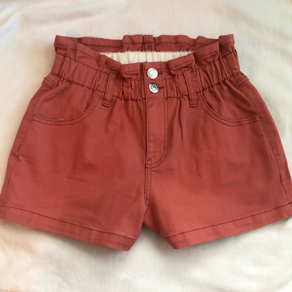 Xs high waisted paper bag shorts - wild fable
